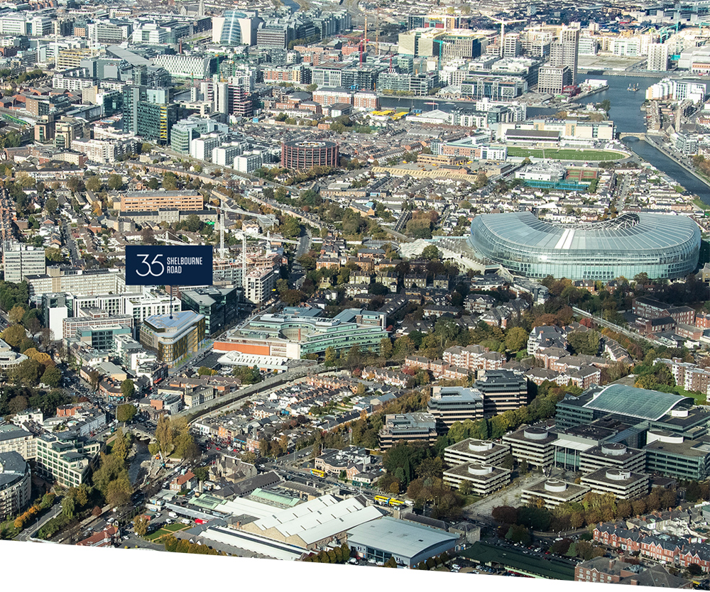 35 Shelbourne Road is prominently situated in Dublin's global business hub